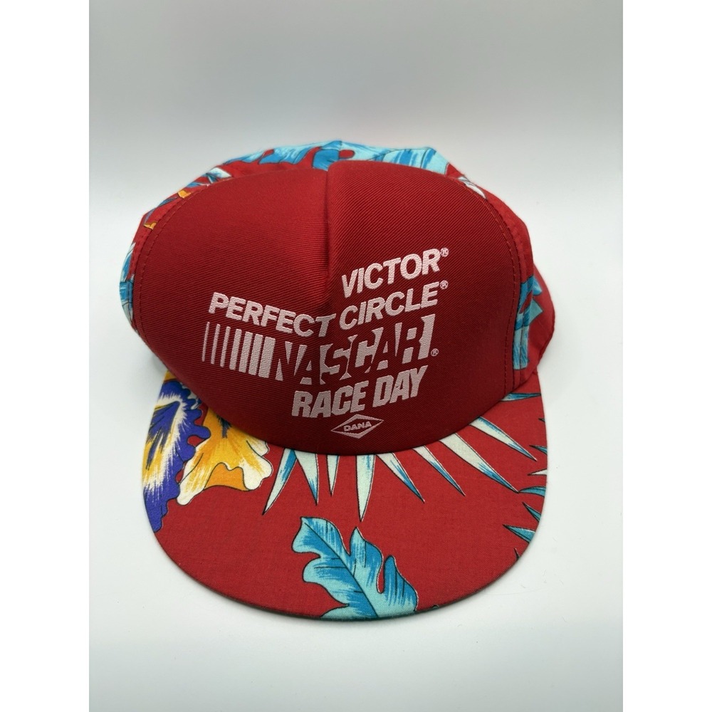 Vintage Victor Perfect Circle NASCAR Race Day Stylemaster Floral Snapback USA
